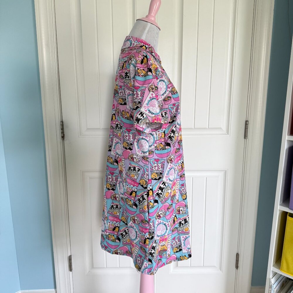 Blackmilk x Sanrio Gudetama Food Short Sleeve Shirt Dress - Picture 7 of 11